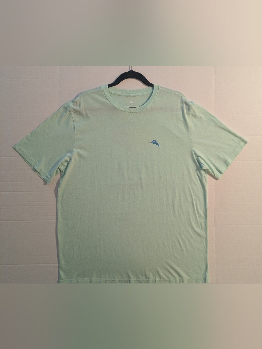 Tommy Bahama Light Mint Short Sleeve T-Shirt w/ Blue Marlin- L (NWOT)